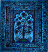 Turquoise Tree of Life Peacock Tapestry – A Vibrant Display of Nature’s Beauty