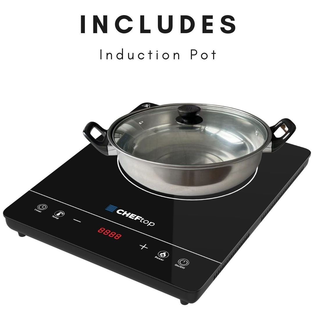 Cheftop Single Induction Burner Cooktop - Smart, Safe, and Sleek Cooking Anywhere