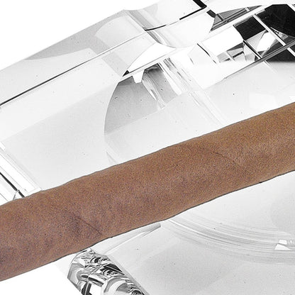 "LuxeClear Crystal Cigar Ashtray" – Elegance Meets Functionality