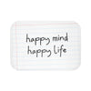 Happy Mind, Happy Life Pencil Font Bath Mat