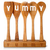 Solid Cherry Wood Utensil Set – Natural Beauty and Functionality