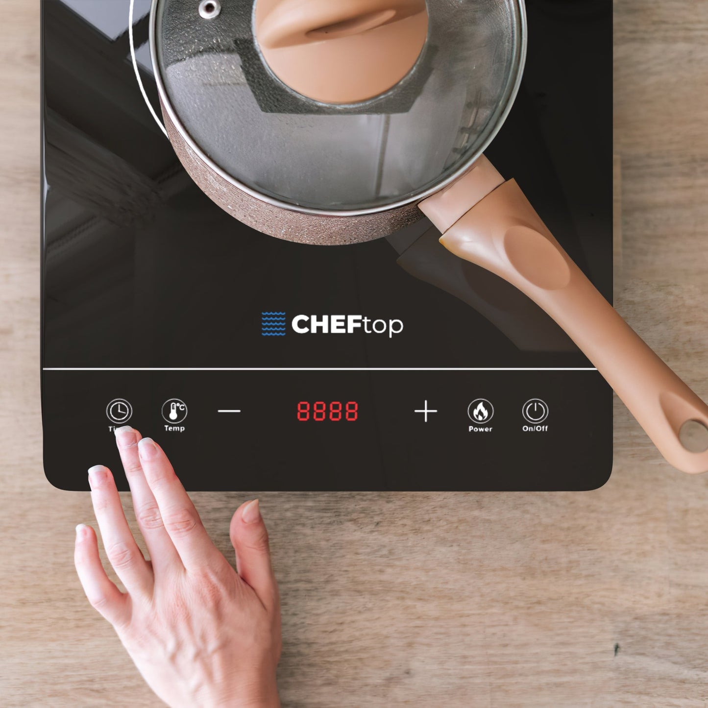 Cheftop Single Induction Burner Cooktop - Smart, Safe, and Sleek Cooking Anywhere