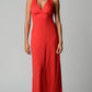 Halter Maxi Dress with Cross Back Straps