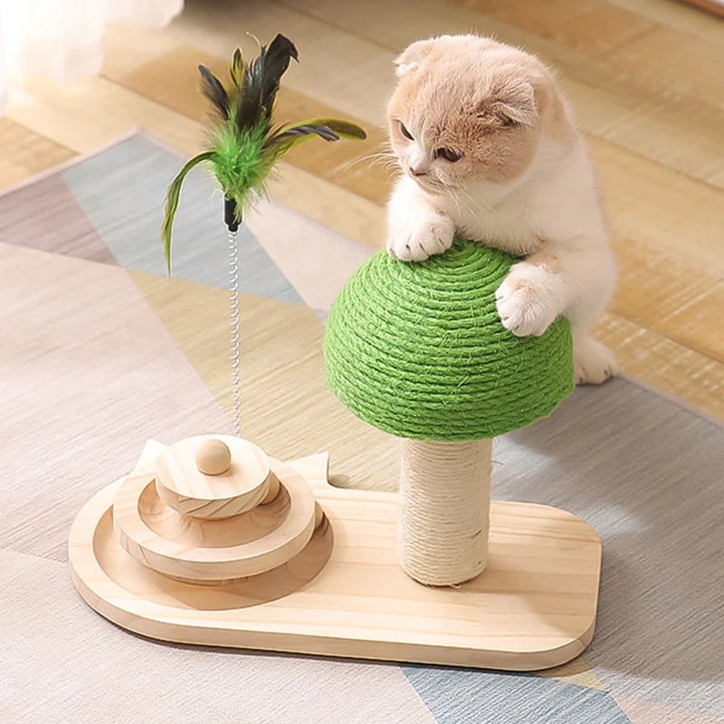 Pet Tree Scratching Post with Interactive Toy