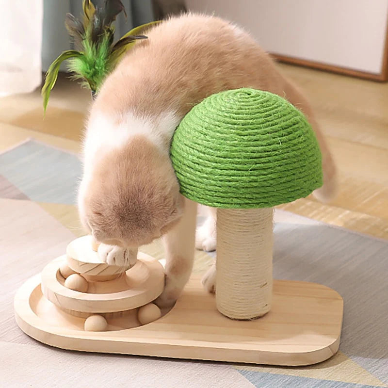 Pet Tree Scratching Post with Interactive Toy