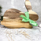 Acacia Wood Bunny Cutting Board with 20 Bunny Picks – Perfect for Easter Celebrations