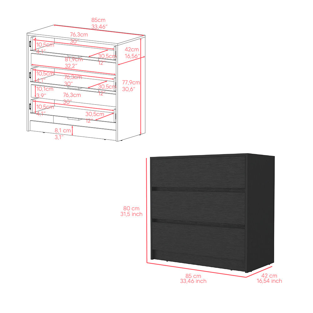 Lewes 2-Piece Bedroom Set – Modern Armoire & Dresser Combo