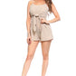 Front Tie Tank Romper