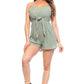 Front Tie Tank Romper