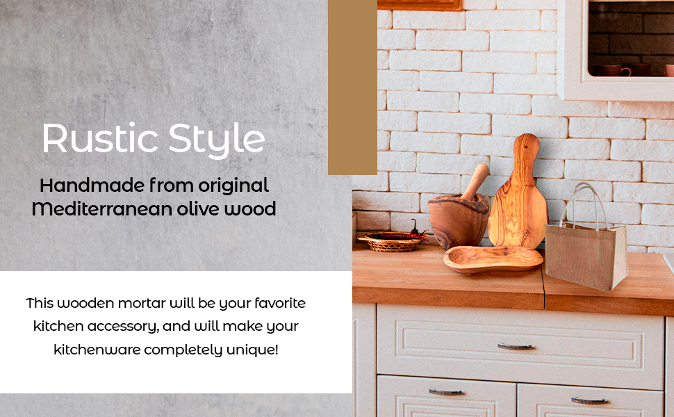 Olive Wood Mortar & Pestle – Timeless Craftsmanship for Your Kitchen