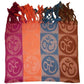 Four-Color Om Meditation Symbol Handwoven Tassel Scarf