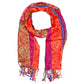 Four-Color Om Meditation Symbol Handwoven Tassel Scarf