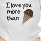 Dear Dad Icecream White Funny Design Baby Onesie