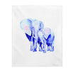 Mother and Baby Auspicious Elephant Velveteen Plush Blanket