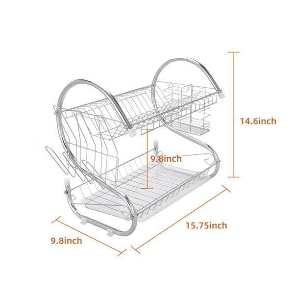 Multifunctional S-shaped Dual Layer Dish Drainer – Stylish & Space-Saving