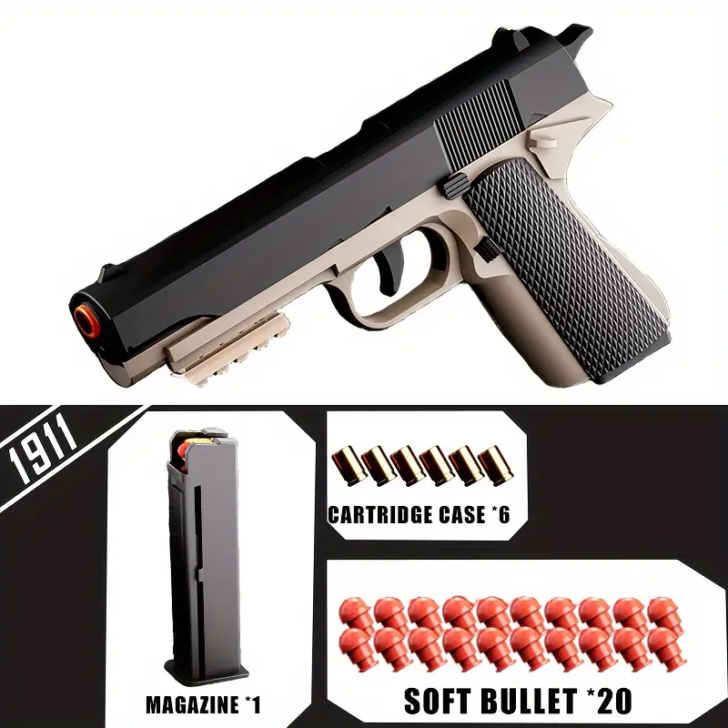 "BlazeStrike Toy Pistol" – Realistic Action with Shell Ejection