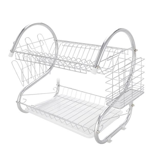 Multifunctional S-shaped Dual Layer Dish Drainer – Stylish & Space-Saving