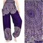 Purple Floral Boho Women’s Harem Pants – Hippie Yoga Pants