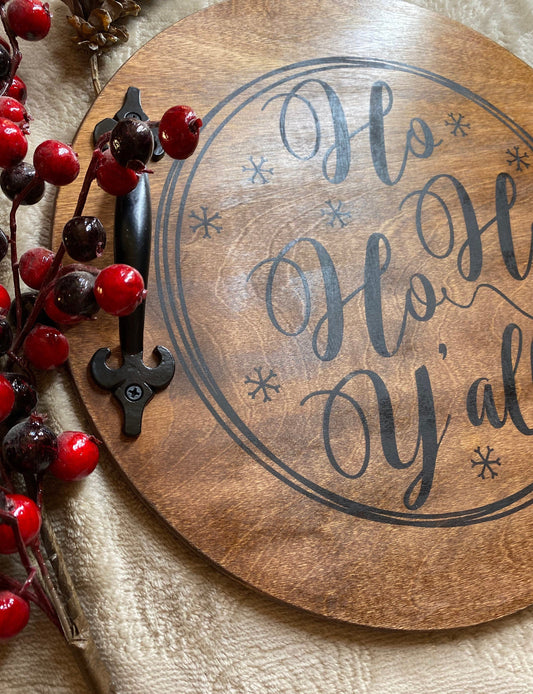 Handmade Wooden Serving Tray – A Charming Addition to Your Holiday Décor