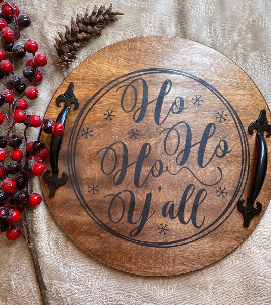 Handmade Wooden Serving Tray – A Charming Addition to Your Holiday Décor