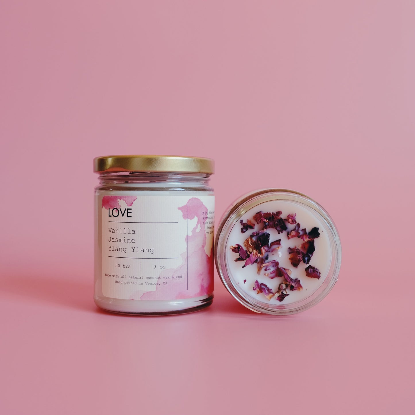 Limited Edition Love Petals Candle – Hand-Poured with Organic Rose Petals